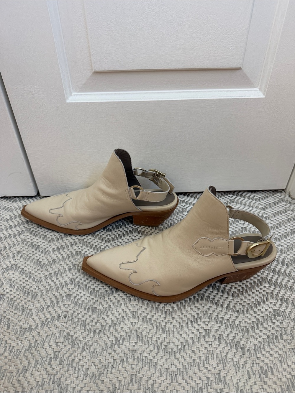 Women’s AllSaints Desola Leather Western Mules